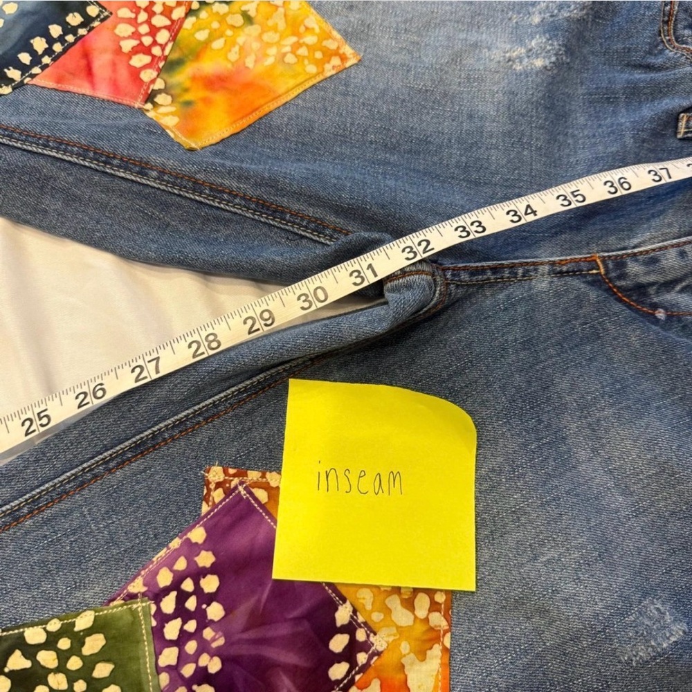 Mossimo Supply Co. Colorful Patchwork Flare Jeans - image 7